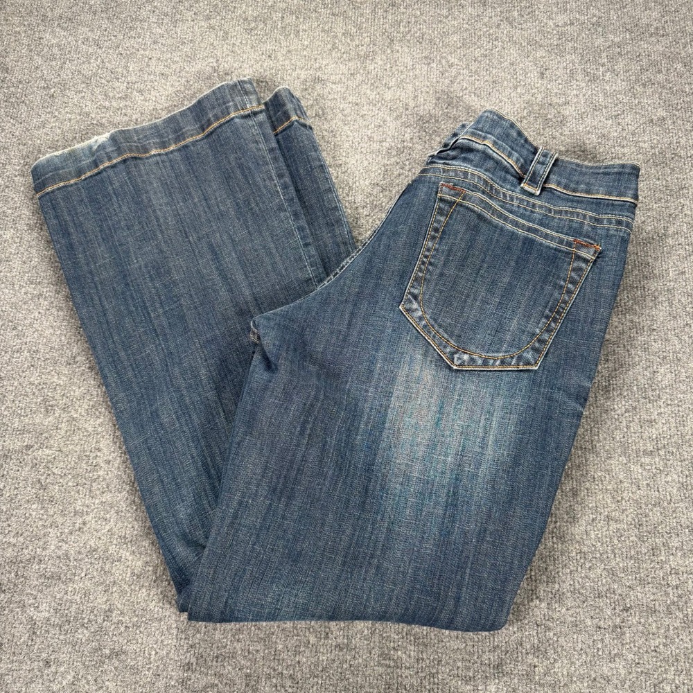 Stetson No 214 City Trouser Blue Wide Leg Jeans Womens 18 Regular Stretch #4116